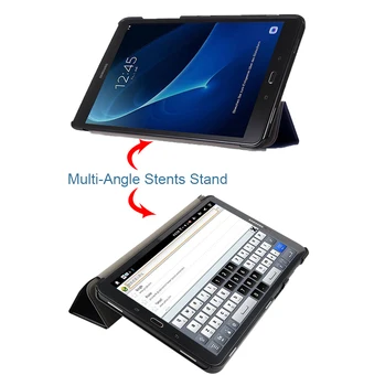 Sanmubaba Tablični Primeru za Samsung Galaxy Tab A6 10.1 palčni 2016 PU Usnje Magnetni Flip Stojalo Smart Cover Funda SM-T580 T585