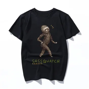 Sassquatch 90. letih Grafični Tshirt Harajuku Hip Hop Majice s kratkimi rokavi Ženske moški Ullzang Modni T-shirt Ulične Vrh Tees Fele