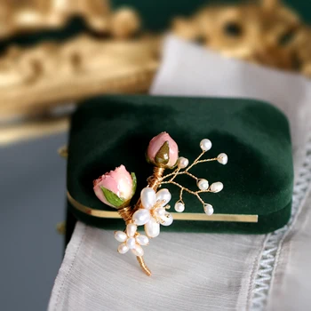 SINZRY elegantno ročno sladkovodnih biserov konzervirane pravi rose cvet sweety obleko broške pin lady modni nakit