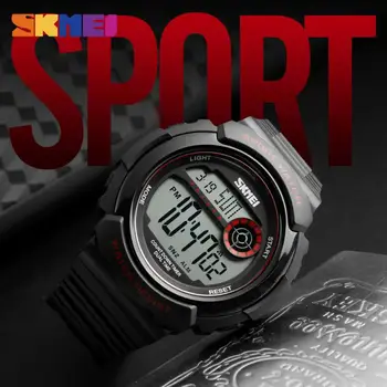 SKMEI Moda Šport Gledajo Moški 5Bar Nepremočljiva Kronograf Priložnostne Ure Ura Digitalno uro Relogio Masculino 1367