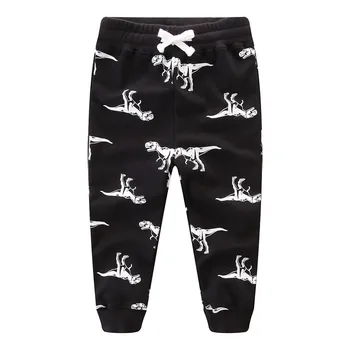 Skoki metrov Baby fantje Vrvico Sweatpants fantje dekleta nova moda živali natisnjeni otroci hlače za fante hlače srčkan za jesen