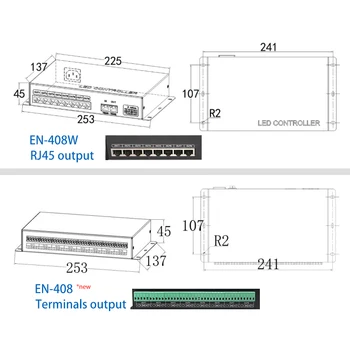 SL-408(W) Računalnika na spletu nadzor digitalnih naslovljive trak svetlobe krmilnik, 1024 slikovnih pik *8 CH, glasbe za nadzor, lahko dela s SN