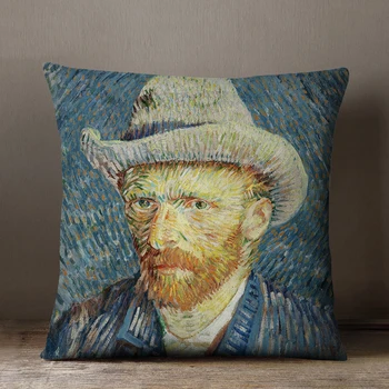 Slavni Van Gogh Oljna Slika, Blazine Pokrov Domu Dekorativni Avto Kavč Blazino Zajema Vrgel Vzglavnik 45*45 Zvezdnato Nebo Prevleke