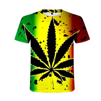 Smešno Naravnih Plevel 3D Printe Moški tshirt Unisex T-shirt Homme Moda Kratek Rokav Hip Hop T-shirt Nekaj Hipster Tee Shirt vrh