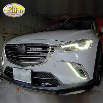 SNCN LED Dnevnih Luči Za Mazda CX-3 CX3 2016 2017 2018 Avto Dodatki Nepremočljiva ABS 12V DRL Meglo Lučka za Dekoracijo