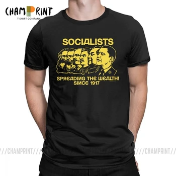 Socialisti Širjenje Bogastva moška T Majica Engels Lenin Mao Marx Obama T-Majice Socializma Komunistične Tees Sovjetski Oblačila