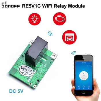 SONOFF RE5V1C Rele Modul 5V WiFi DIY Stikalo Suho Stik Izhod Inching/Selflock Delo Načini APP/Glas/LAN Nadzor Pametni Dom
