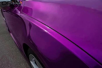 Super Sijajni Kovinsko Temno Vijolična Vinil Film Sijaja Kovinskih Car Wrap Foil Zračni Mehurček DIY Styling Vozil, Zavijanje 1.52x20 metrov