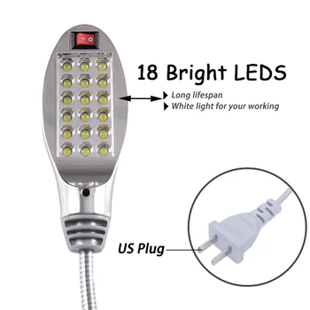 Super Svetla 12/18 LED Šivalni Stroj Lučka Večnamenski Fleksibilni Industrijski Delo svetlobe, luči za Delovno Stružnica Vaja Pritisnite