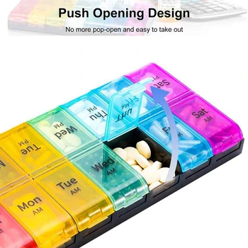 Tedenski Zelo Velike Tabletke Organizator 2-Krat Na Dan, Am Pm Tabletke Organizator 7 Dan, Vsak Dan Pill Box Organizator
