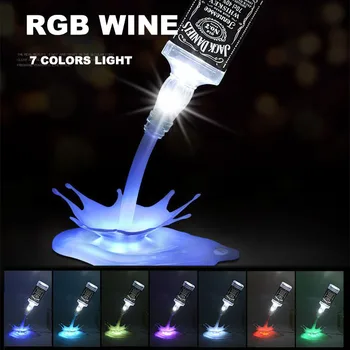 Točenje Vina Noč Svetloba namizne Svetilke Lol Presenečenje Dotik RGB Pivo Steklenica Veilleuse Novo Leto Okraski Cololight Bar Creative 3D