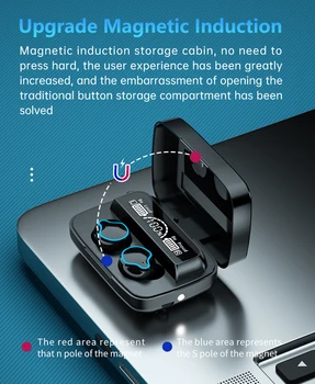 TSM Bluetooth 5.1 Slušalke 2200mAh Polnjenje Box Brezžične Slušalke 9D Stereo Šport Nepremočljiva Čepkov Slušalke Z Mikrofonom