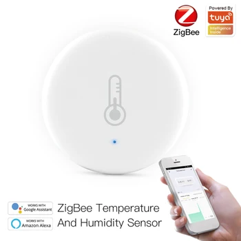 Tuya ZigBee Smart Temperature In Vlažnosti Tipalo Tuya/Smart Življenje App Baterijsko ZigBee Smart Home Security