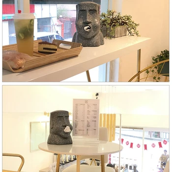 Ustvarjalne Velikonočni Otok Moai Imetnik Papirja Tkiva Polje Kamen Slika Papir Držalo 3D Sanitarni Papir Shranjevanje Bar, Kopalnica, Organizator