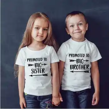 Veliki Brat/sestra Otroci Tshirt Spodbujati, Da Malčka Fantje Dekleta Napoved Tee Shirt Otrok Smešno Ujemanje T-majice, Vrhovi