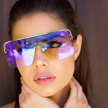 Vintage Velika Črna Sončna Očala Ženske 2020 Novo Blagovno Znamko Oblikovalec Stekla Retro Ravno Vrh Očala Mens Prevelik Kvadratnih Sončna Očala