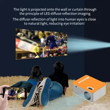 Visoka Ločljivost Zaščito Za Oči Uc28D Doma Otroke Led Projektor Mini Prenosni Doma Mobilni Telefon Projektor