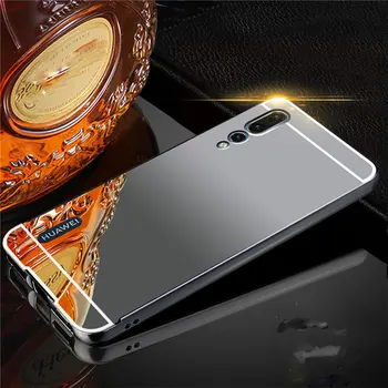 Za Huawei P20 Pro Primeru Zrcalni Aluminij Metal Odbijača Težko PC Hrbtni Pokrovček Za Čast 20-IH MAR-LX1H Primeru na Čast 9X Premium STK 