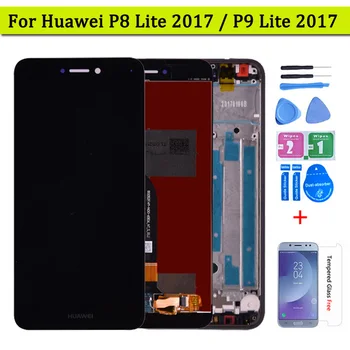 Za Huawei P8 lite 2017 PRA-LA LCD-Zaslon, Zaslon na Dotik, Računalnike Montaža z okvirjem Za Huawei P9 Lite lcd 2017