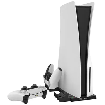 Za PS5 Gostiteljice Multi-Funkcionalne Ličnatih z Dvojno Krmilnik Polnilnik za Polnjenje Dock Postajo Stojalo P5 Univerzalno digitalno/Drive Različica