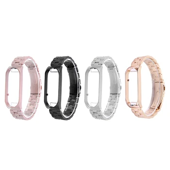 Zamenjava Iz Nerjavečega Jekla, Trak Za Xiaomi Mi Pasu 5 Manžeta Zapestnica Z Okvirjem Moda Lady Luxucy Kovinski Watchbands
