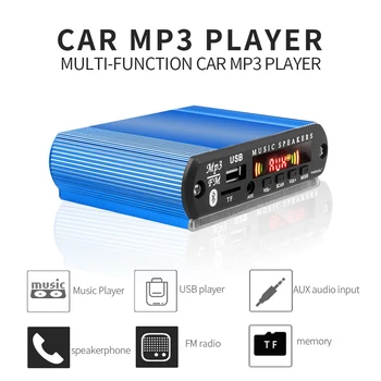 1 Nastavite Bluetooth 5.0, MP3 Odbor Aluminija Lupine Antena MP3 Predvajalnik DC 12V 24V Podporo USB/SD/FM Avdio Modul za Snemanje