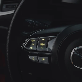 10pcs Svetlo Avto Volan Gumb Plošča Gumb Trim Sequins Kritje Nalepke Za Mazda CX-5 CX5 2017 2018 2019 Dodatki