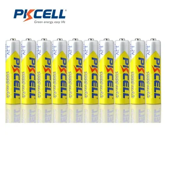 10PCS/veliko PKCELL AAA Baterije 1000mAh 3A 1,2 V Ni-MH bateriji AAA Baterije za ponovno Polnjenje Baterij Baterias za Fotoaparat, Bliskavico Igrača