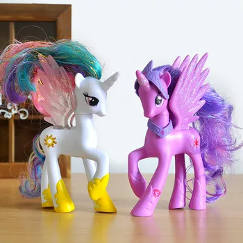 14 cm My Little Pony Igrače Princesa Rainbow Dash Somrak Iskrico Mezinec Pie Redkost PVC figuric Lutke Igrače za Otroke