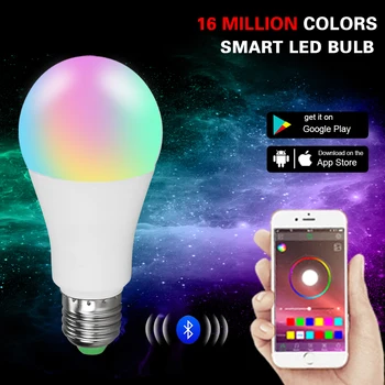 15W 20W Brezžična tehnologija Bluetooth Ampul E27 LED RGBW Žarnice 85-265V 20 Načini Čarobno Barvo, Glasbo Nadzorno Funkcijo Smart Lučka