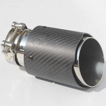 1PCS Vstopu (63mm) Vtičnica (89mm) Ogljikov Izpušnih Nasvet/Glušnik cevi Za B MW B ENZ EIP V W Avto Dodatki