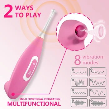 2 v 1 G-Spot, Vibratorji za Ženske Vaginalne Sesanju Klitoris Stimulator Vagina Orgazem Nastavek Massager Adult Sex Igrače za Ženski AV
