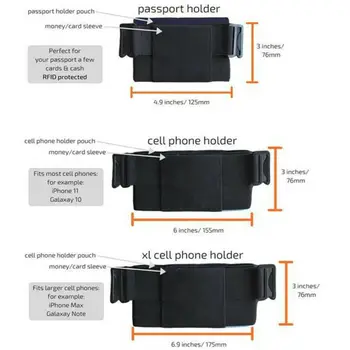 2020 Najnovejše Vroče Nevidno Denarnice Pasu Torba Mini Torbica za Izklop Sim Telefon Šport na Prostem Pasu Vrečko Skrito Varnost Telefon Primerih