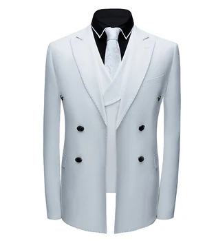 2020 nove obleke, za moške slim jelka obleko obleko Visoke kakovosti moške obleke, 3 kos moški set človek poročno oblačilo moški gromming moške jopičem