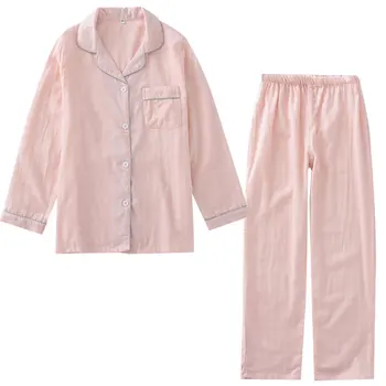 2020 Pižamo za Ženske z Dolgimi Rokavi More Žensk Sleepwear Zavrtite navzdol, Bombaž Pižame Tanke Pijama Mujer Loungewear