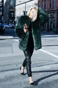 2020 pozimi moda za Ženske Puhasto Faux Kotlovec suknjič Jopiči Ponaredek Fur Coats Ženske Pozimi Topel Plašč Ženska Vrhnja oblačila