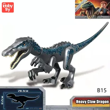 28 cm Velik Dinozaver zidarske Opeke Fantje Težka Nevihte Zmaj Bloki Jurassic Svetu Park Dinozavrov, za Otroke, Fantje Darila