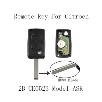 2Buttons Daljinsko Avto ključ Za CITROEN C2 C3 C4 C5 Berlingo Picasso CE0523 model VPRAŠATI signal Originalni ključ Z ID46 Čip