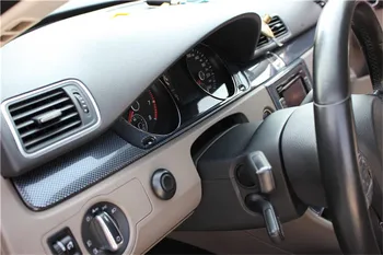 2pcs/veliko Avto nalepke ABS ogljikovih vlaken zrn sovoznikovi strani armaturne plošče dekoracijo kritje za obdobje 2012-VW Volkswagen Passat CC B7
