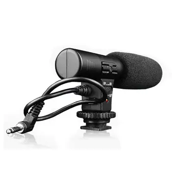 3,5 mm Stereo Kamera Mikrofon VLOG Fotografija Intervju Digitalni Govori Video Snemanje Mikrofona za Nikon Canon DSLR Fotoaparat