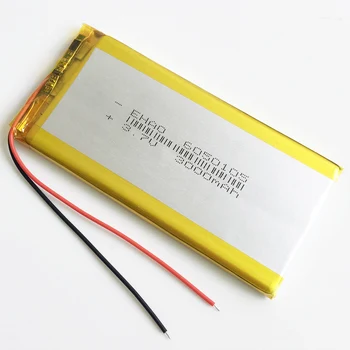 3,7 V 3000mAh 6050105 lipo litij-polimer baterija za Polnjenje za GPS moči banke PAD Tablet PC PDA Prenosni zvočnik diktafona