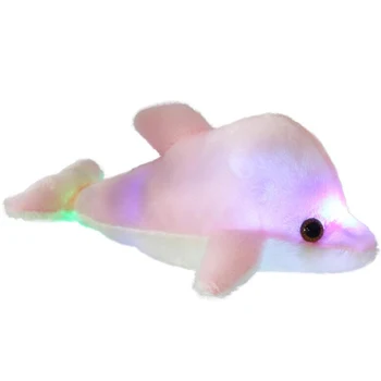32 cm Srčkan Ustvarjalne Svetlobne Plišastih Igrač Dolphin Lutka Žareče Svetlobe LED, Živali, Igrače, Pisane Lutka Blazino Otroke je Lepo Darilo