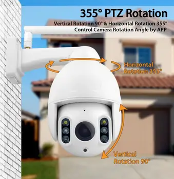 4 Vrste IP Kamero 1080P Prostem Speed Dome Wifi 2MP H. 264 Avdio PTZ Brezžični AI Fotoaparat Cloud-SD CCTV Kamere Home Security