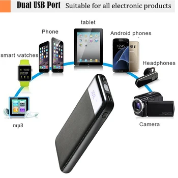 50000mah Moči Banke Zunanje Baterije PoverBank 2 USB LCD Powerbank Prenosni Mobilni telefon Polnilnik za Xiaomi MI iphone XS Max 7 8