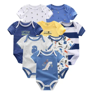 8PCS/veliko 2018 poletje kratek rokav komplet dojenček igralne obleke baby jumpsuit fant ropa bebe baby boy oblačila