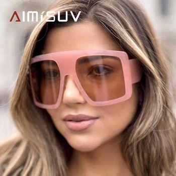 AIMISUV 2021 Nov Kvadratni sončna Očala Ženske blagovne Znamke Oblikovalec Gradient Objektiv Modna sončna Očala Ženske Letnik Odtenki Ženske UV400
