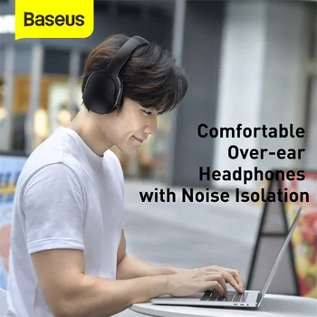 Baseus D02 Pro Brezžične Slušalke Bluetooth 5.0 Šport Slušalke z Avdio Kabel za iPhone Tablični računalnik Prenosni računalnik Slušalke v Uho Brsti