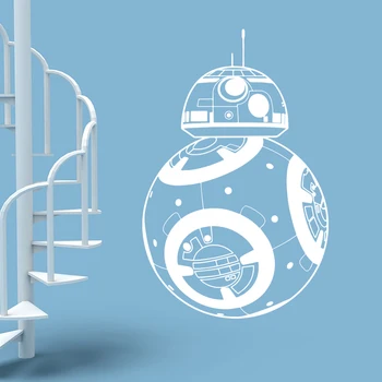 BB-8 Stenske Nalepke Doma dekor Film, robot DIY 3D Vinil vinilna Geek Igralec Izmenljive Zidana ozadje Otroci soba