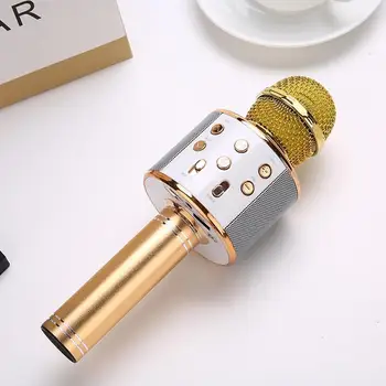 Bluetooth Brezžični Mikrofon Profesionalni Karaoke Predvajalnik Hrup Zvočnik Diktafona Petje Zmanjšanje Ročni Mikrofon D0J3 V0H3