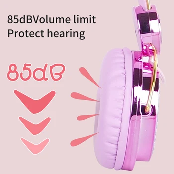 Bluetooth Srčkan Otroci Brezžične Slušalke Z Mikrofonom Dekleta 3,5 mm Stereo Glasbe, Slušalke, Mobilni Telefon, Računalnik Mačka Slušalke